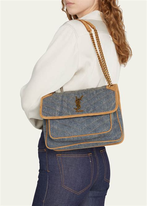 round denim ysl bag|yves saint laurent denim bag.